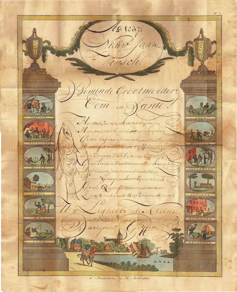 Een nieuwjaarswens uit 1837